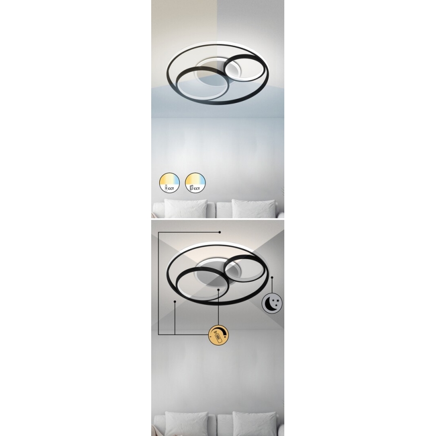 Rabalux - Iluminação de teto LED com regulação LED/50W/230V 3000-6000K + comando