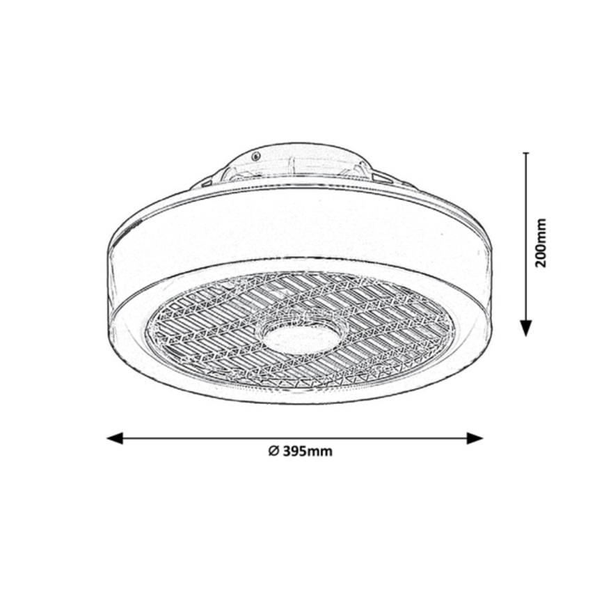Rabalux - Iluminação de teto LED com ventoinha LED/30W/230V + CR 3000-6000K