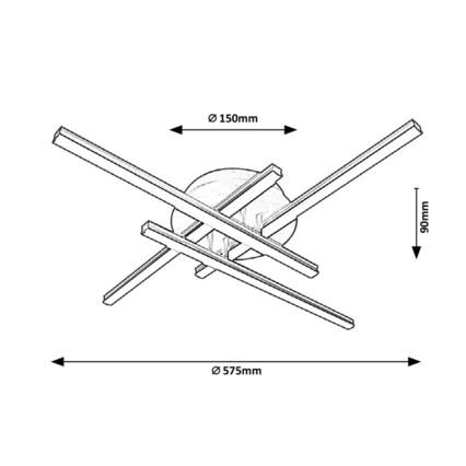 Rabalux - Iluminação de teto LED LED/25W/230V