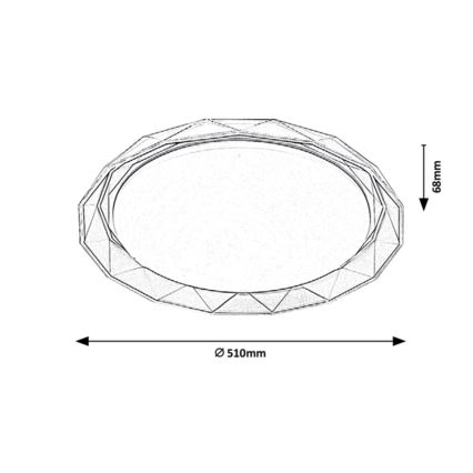 Rabalux - Iluminação de teto LED LED/48W/230V