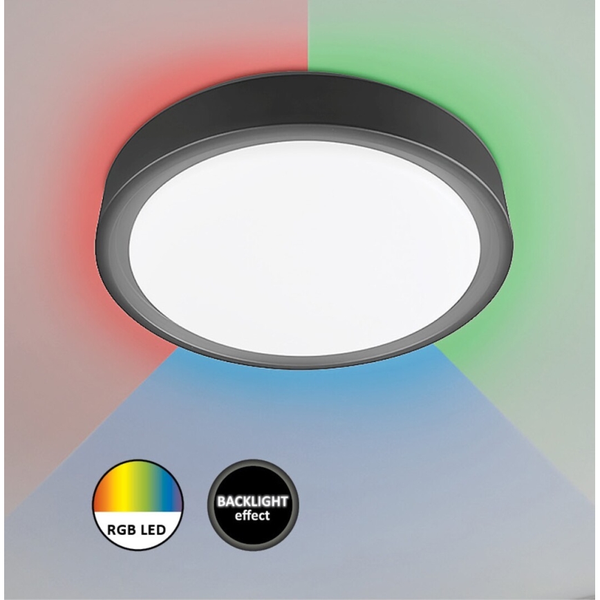 Rabalux - Iluminação de teto LED RGB com regulação com sensor LED/28W/230V 2700-5000K + controlo remoto