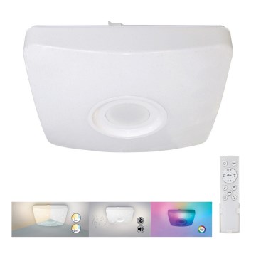 Rabalux - Iluminação de teto LED RGB com regulação e altifalante LED/18W/230V + CR