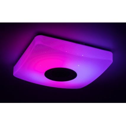 Rabalux - Iluminação de teto LED RGB com regulação e altifalante LED/18W/230V + CR