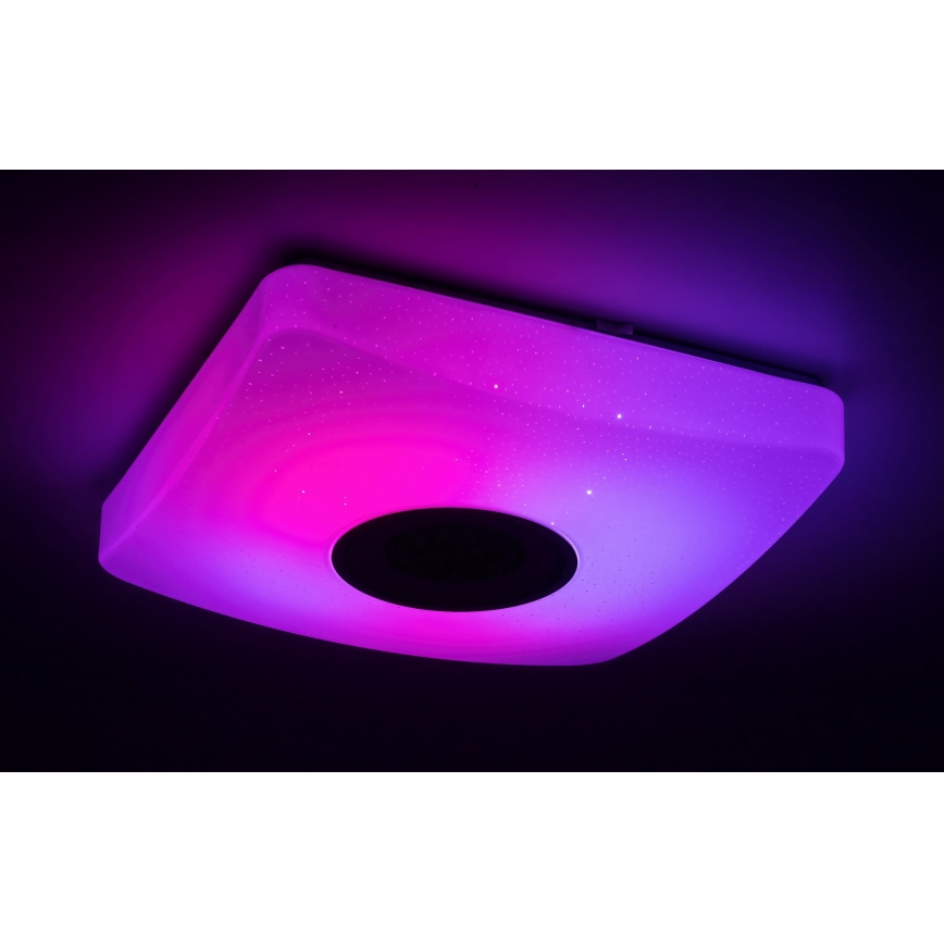 Rabalux - Iluminação de teto LED RGB com regulação e altifalante LED/18W/230V + CR