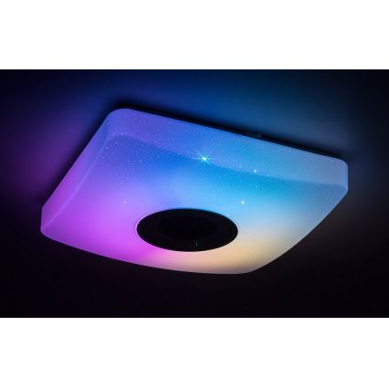 Rabalux - Iluminação de teto LED RGB com regulação e altifalante LED/18W/230V + CR
