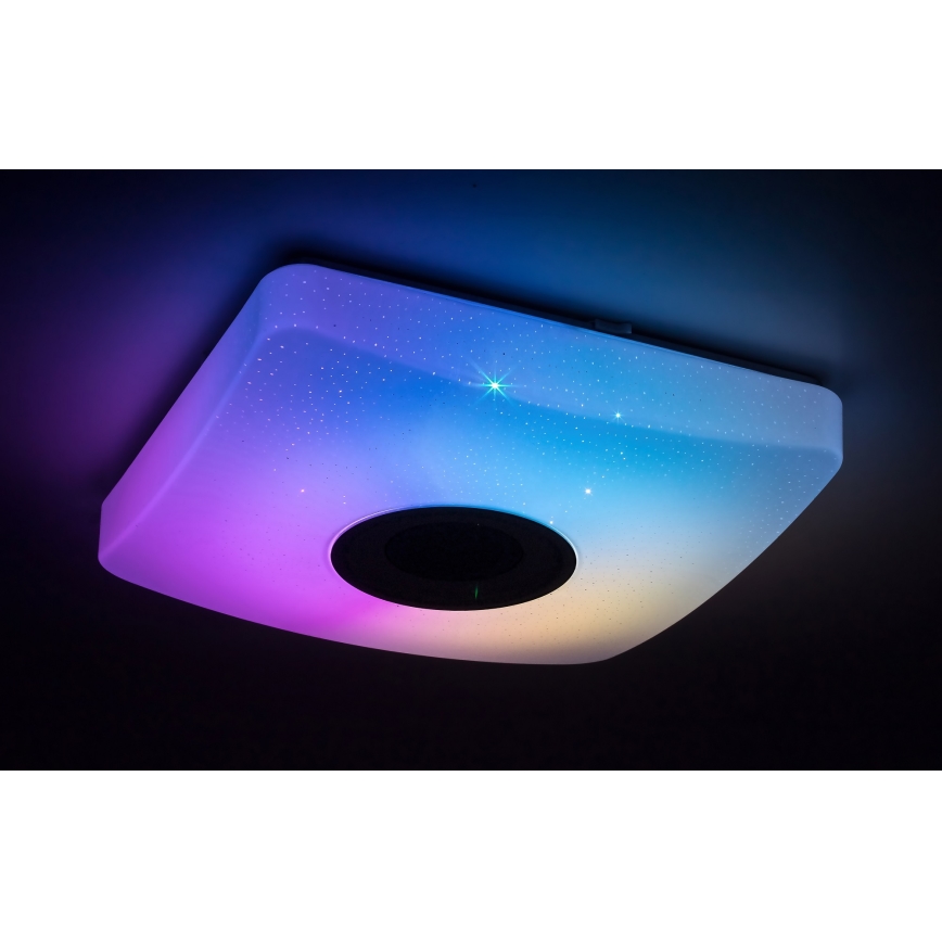 Rabalux - Iluminação de teto LED RGB com regulação e altifalante LED/18W/230V + CR
