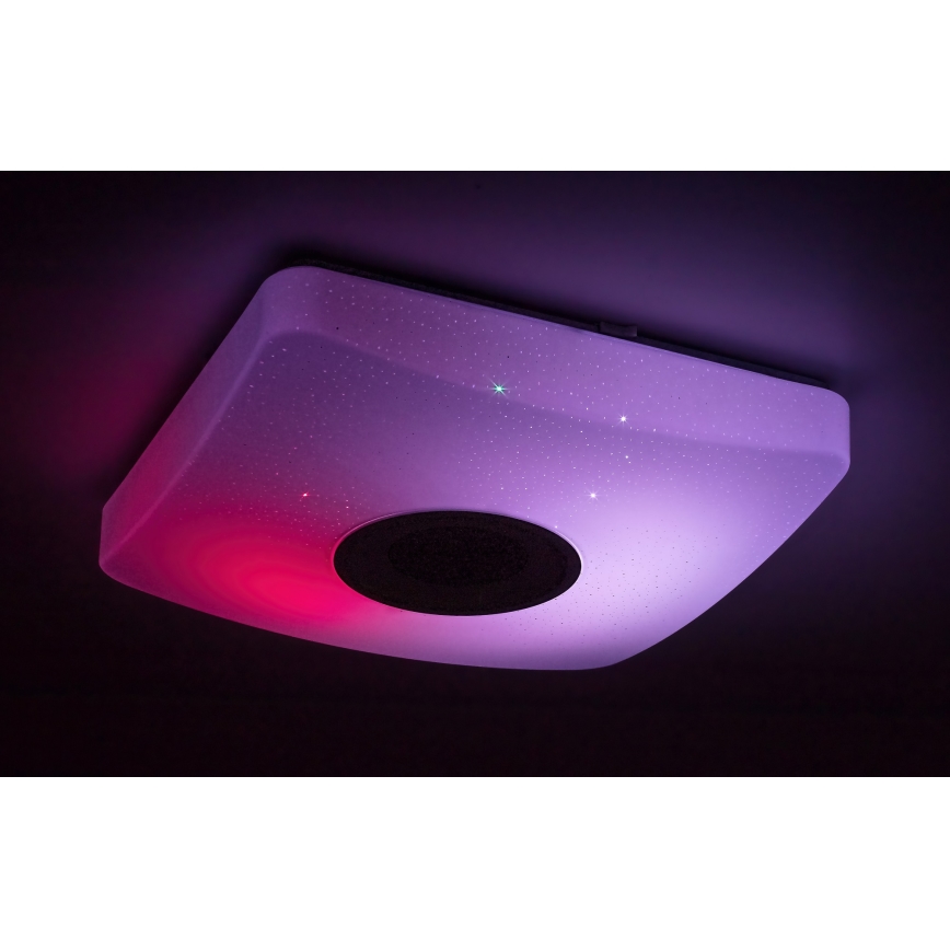 Rabalux - Iluminação de teto LED RGB com regulação e altifalante LED/18W/230V + CR