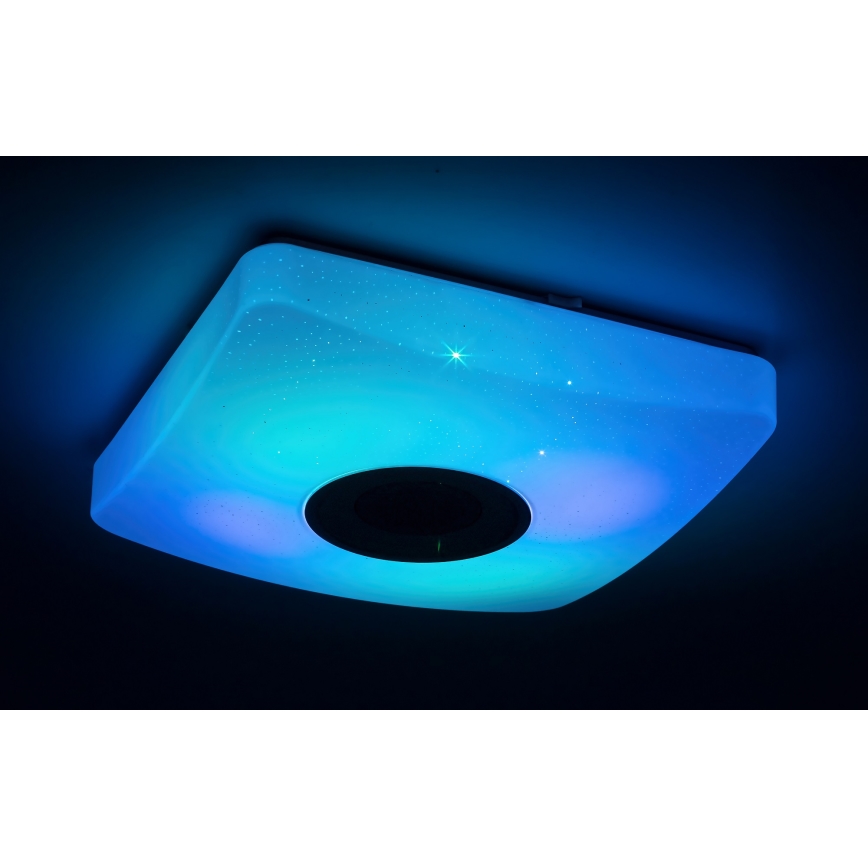 Rabalux - Iluminação de teto LED RGB com regulação e altifalante LED/18W/230V + CR