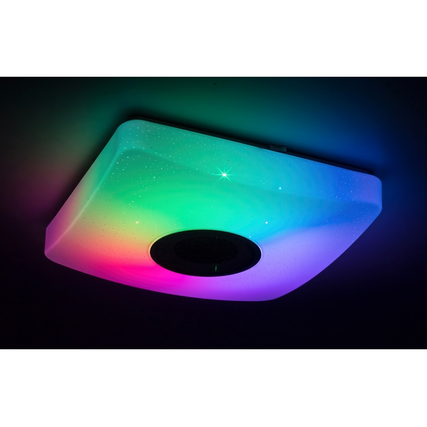 Rabalux - Iluminação de teto LED RGB com regulação e altifalante LED/18W/230V + CR
