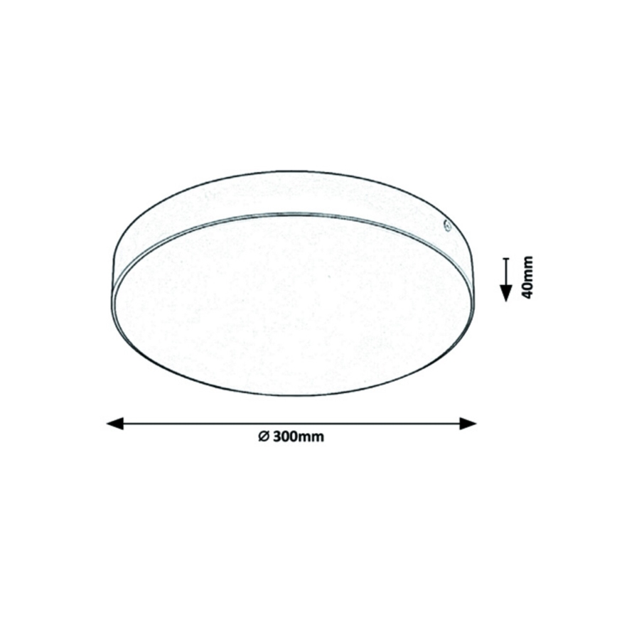 Rabalux - Iluminação de teto para casa de banho LED LED/24W/230V 2800K/4000K/6000K IP44 preto