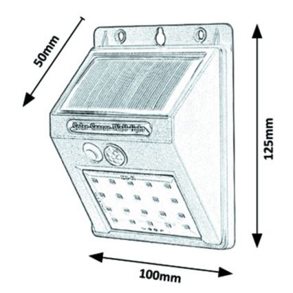 Rabalux - Iluminação solar de parede LED com sensor IP44