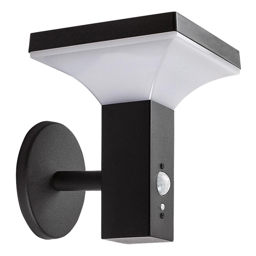 Rabalux - Iluminação solar de parede LED com sensor LED/4W/230V IP44 preto