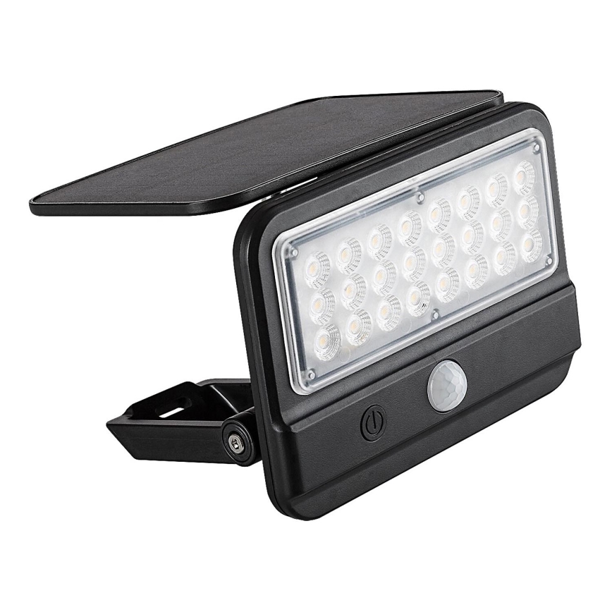 Rabalux - Iluminação solar de parede LED com sensor LED/7W/3,7V IP54 preto