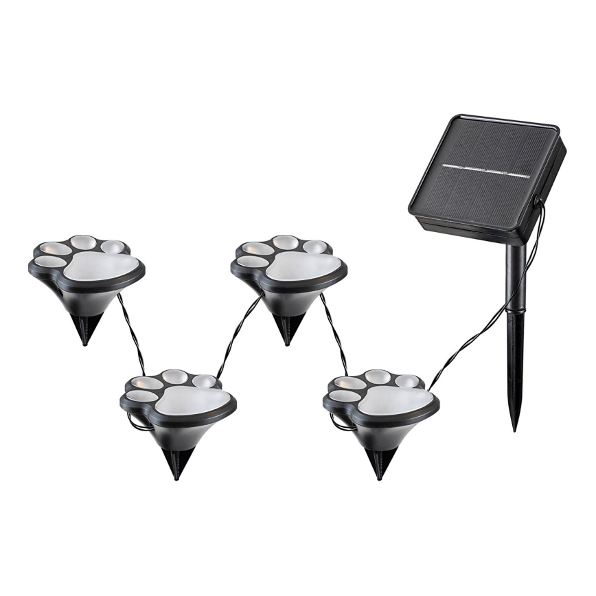 Rabalux - Iluminação solar LED 4xLED/0,06W/1,2V IP44