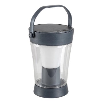 Rabalux - Iluminação solar LED RGB com regulação LED/3W/3,7V IP54 antracite