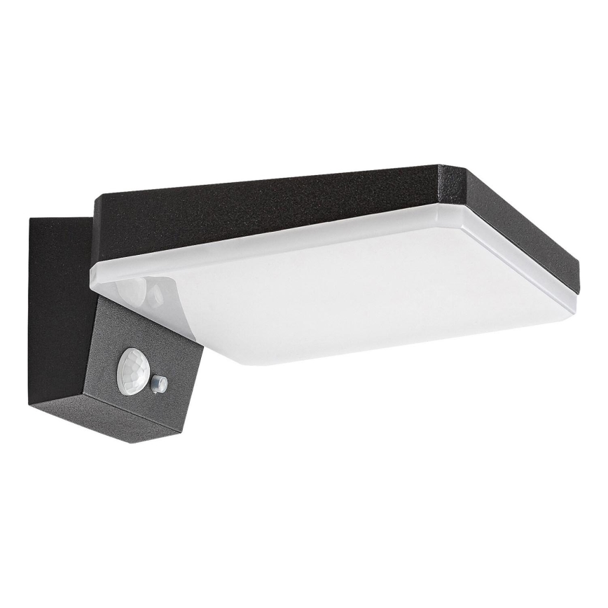 Rabalux - LED Iluminação de parede solar com regulação e sensor LED/4,4W/3,7V IP54 preto 2200 mAh