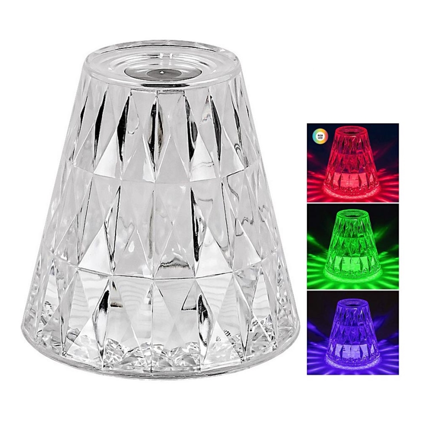 Rabalux - LED RGB Candeeiro de mesa recarregável com regulação LED/2W/5V 3000K