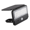 Rabalux - Luminária de parede solar LED com sensor LED/7W/3,7V IP54 preta 3000 mAh