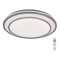 Rabalux - Luminária de teto LED com dimmer LED/40W/230V 3000-6500K prateada Ø 49 cm + controlo remoto