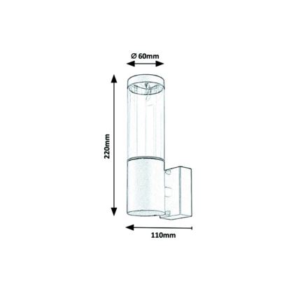 Rabalux - Luz de parede de exterior 1xGU10/7W/230V IP44