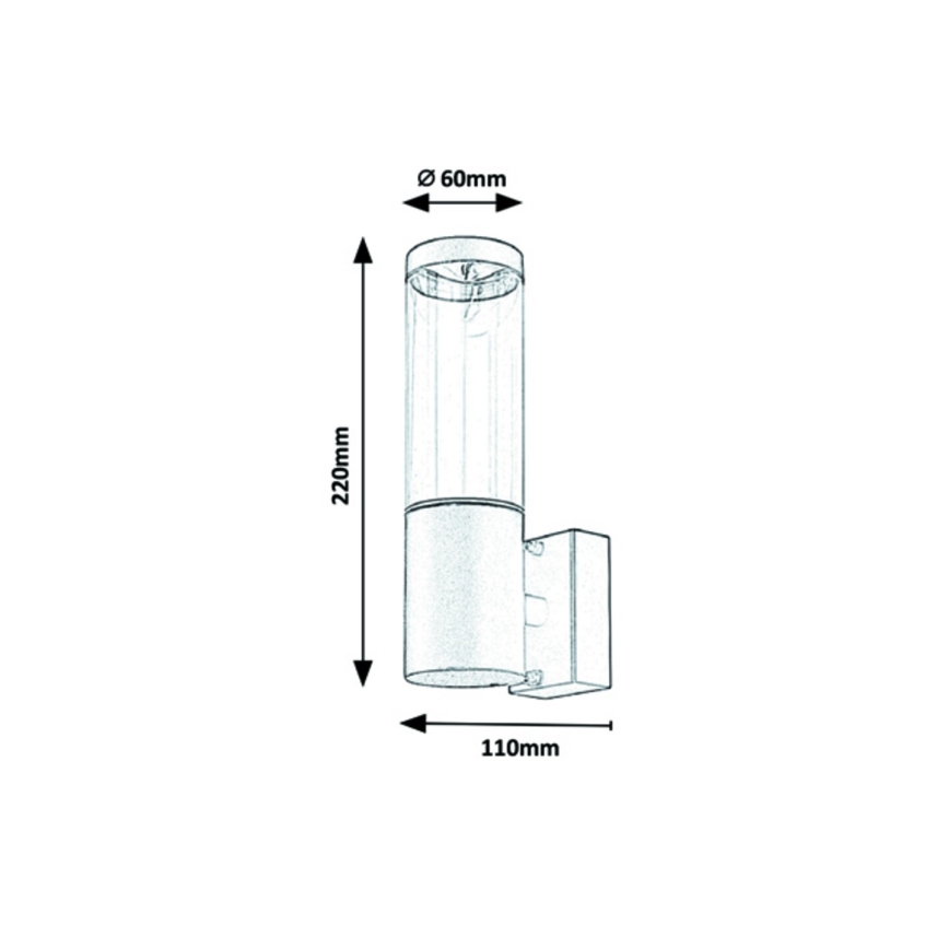 Rabalux - Luz de parede de exterior 1xGU10/7W/230V IP44