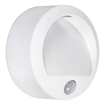Rabalux - Luz de parede LED de exterior com sensor LED/1,5W/3xAA branco IP44