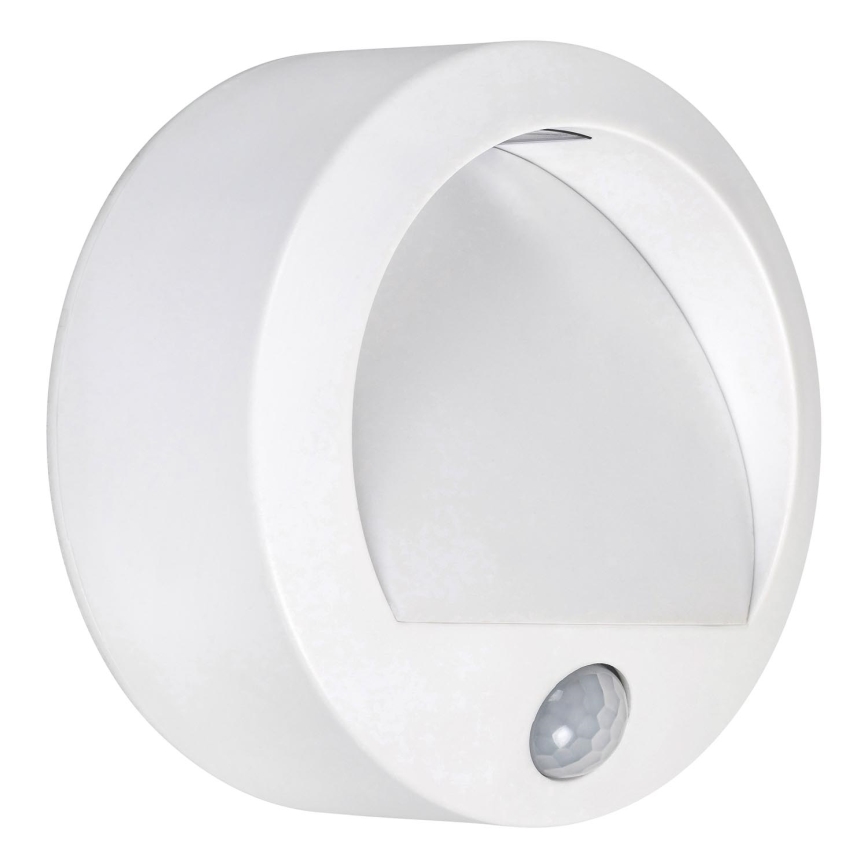 Rabalux - Luz de parede LED de exterior com sensor LED/1,5W/3xAA branco IP44