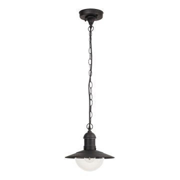 Rabalux - Luz pendente de exterior 1xE27/60W preto antigo IP44