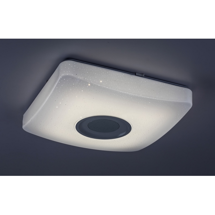 Rabalux - Plafon LED RGB regulável com altifalante LED/18W/230V 3000-6000K Bluetooth + comando à distância