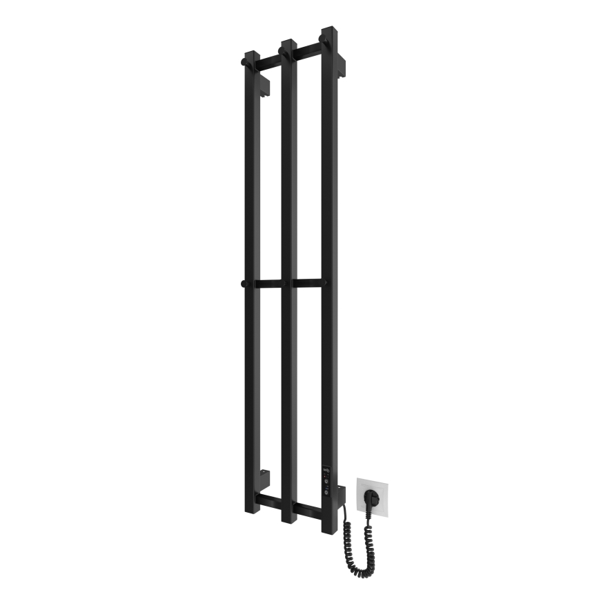 Radiador para casa de banho HF SLIM 110W/230V 117x25 cm preto angular