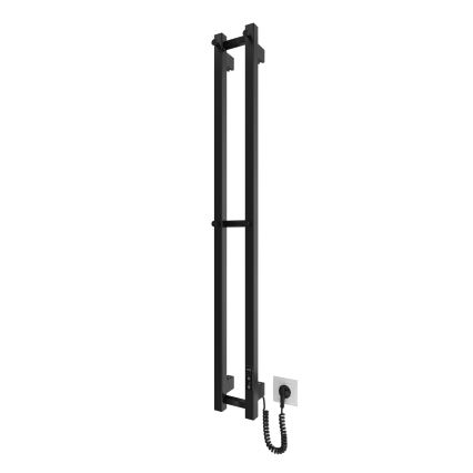 Radiador para casa de banho HF SLIM 80W/230V 117x14 cm preto angular