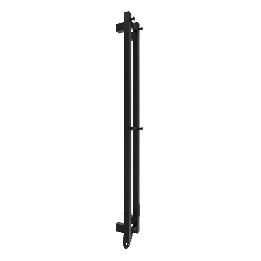 Radiador para casa de banho HF SLIM 80W/230V 117x14 cm preto angular
