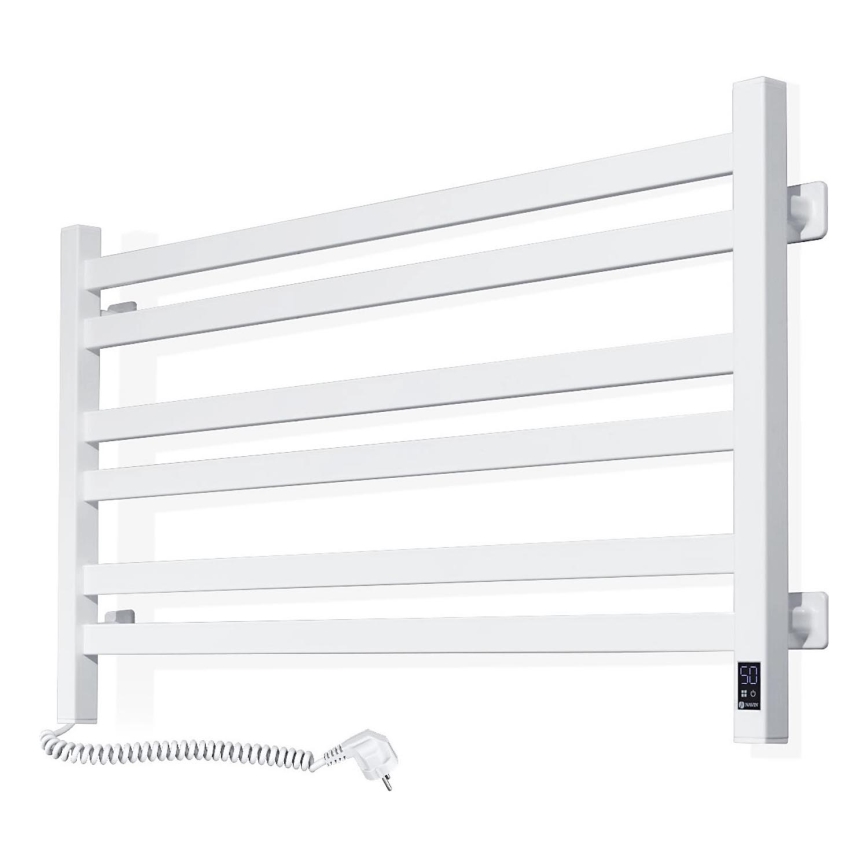 Radiador toalheiro em escada para casa de banho com termostato AVANGARD 300W/230V 50,6 cm IP44 branco esquerdo de perfil quadrado