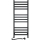 Radiador-toalheiro para casa de banho AVANGARD com termóstato, 459 W/230 V, 120,6 cm, IP44, preto, ligação à esquerda, perfil quadrado