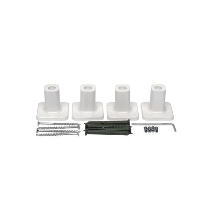 Toalheiro aquecido para casa de banho com termóstato AVANGARD 251W/230V 80,6 cm IP44 branco, ligação à esquerda, perfil quadrado