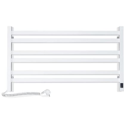 Radiador toalheiro em escada para casa de banho com termostato AVANGARD 300W/230V 50,6 cm IP44 branco esquerdo de perfil quadrado