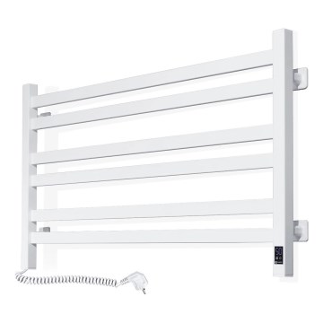 Radiador toalheiro para casa de banho com termóstato AVANGARD 316W/230V 50,6 cm IP44 branco, com ligação à esquerda, de design quadrado