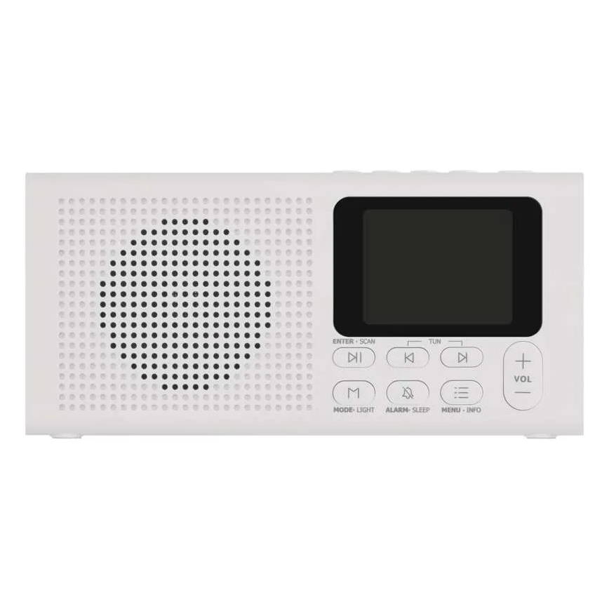 Rádio DAB DAB+ FM 3W/5V/4xAA branco