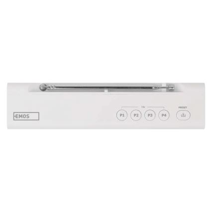 Rádio DAB DAB+ FM 3W/5V/4xAA branco
