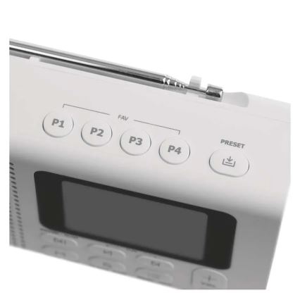Rádio DAB DAB+ FM 3W/5V/4xAA branco