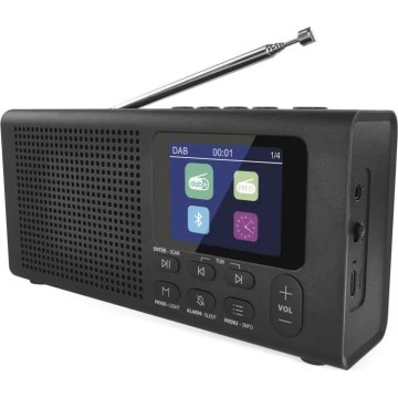 Rádio DAB DAB+ FM 3W/5V/4xAA preto