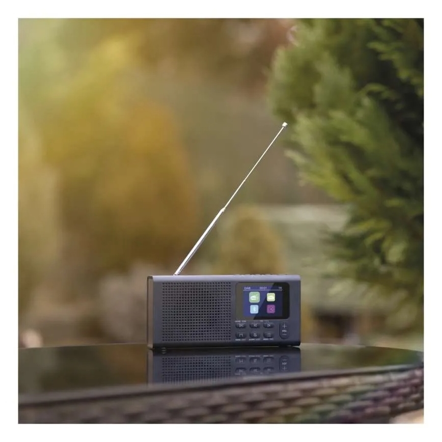 Rádio DAB DAB+ FM 3W/5V/4xAA preto