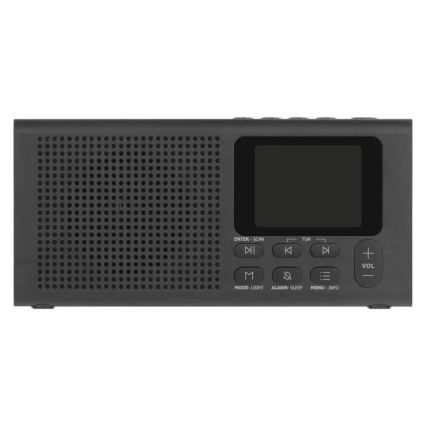 Rádio DAB DAB+ FM 3W/5V/4xAA preto