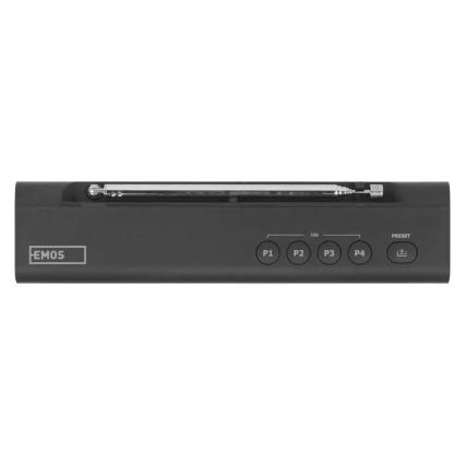 Rádio DAB DAB+ FM 3W/5V/4xAA preto