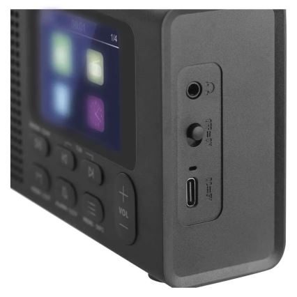 Rádio DAB DAB+ FM 3W/5V/4xAA preto