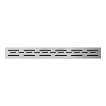 Ralo linear 59,5 x 2,3 cm, aço inoxidável/prateado