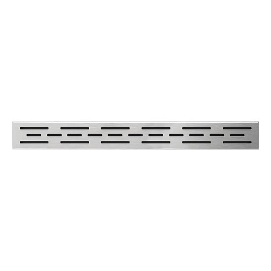 Ralo linear 59,5 x 2,3 cm, aço inoxidável/prateado