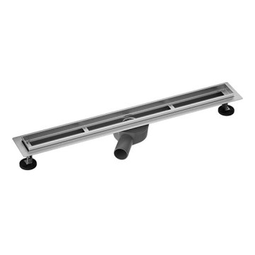 Ralo linear para duche 85 x 7,6 cm prata/cinzento