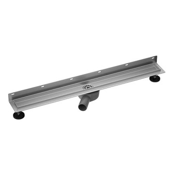 Ralo linear para duche 94 x 10 cm, prateado/cinzento