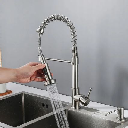 REA-B0417 - Torneira de cozinha com bico extraível COLIN 42,5 cm níquel
